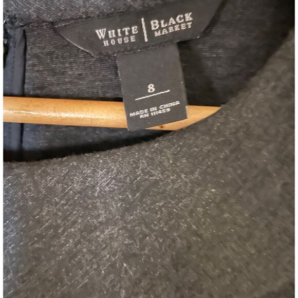 White House Black Market Gray Dress - Size 8 - Picture 3 of 4